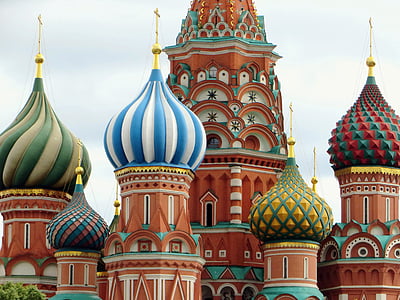 Rosja, Moskwa, Kościół, St-basile, Saint basil's cathedral, religia, żarówki