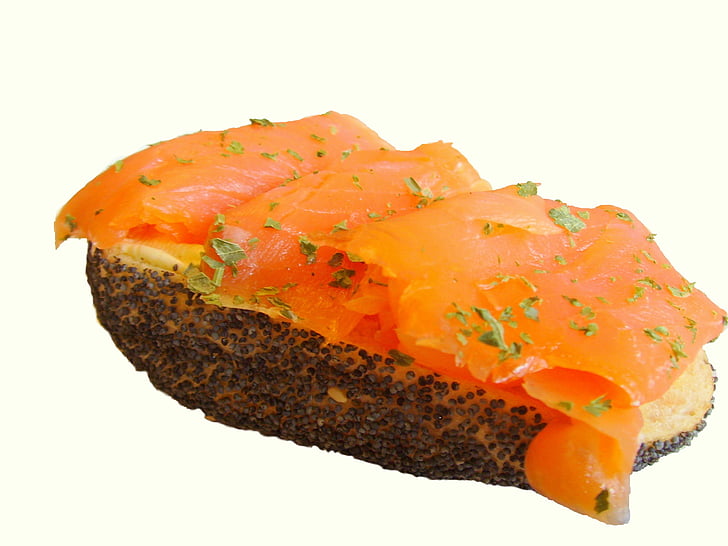 salmon sandwich, smoked salmon, sandwich, snack, eat, food, edible