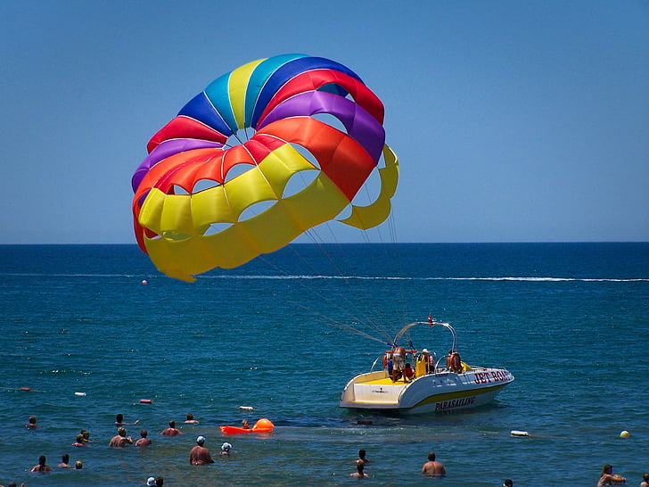 Paragliding, Turkei, Urlaub, Seite, türkische riviera