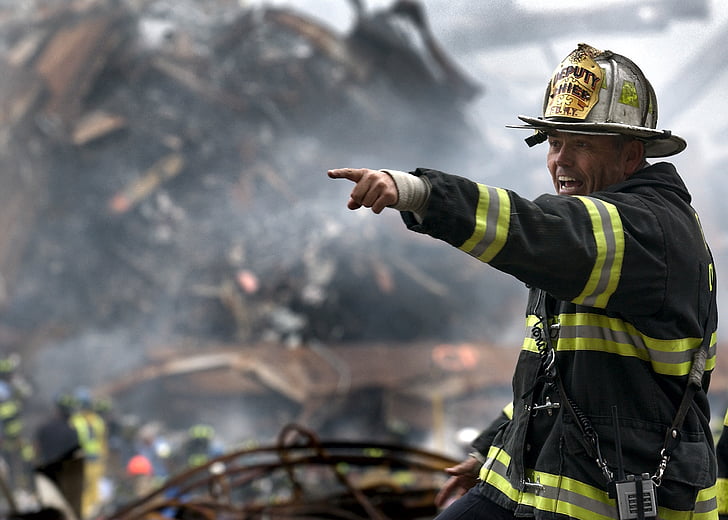 brandweerman, brandweerman, puin, 9 11, ramp, terroristische aanslag, New york city