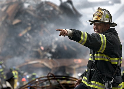 Feuerwehrmann, Feuerwehrmann, Schutt und Asche, 9-11, Katastrophe, Terroranschlag, New York city