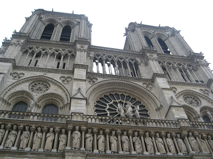 Нотр Дам, катедрала, Париж, Франция, архитектура, Европа, религиозни