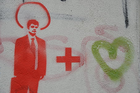 Graffiti, người đàn ông, nghệ thuật đường phố, bức tranh tường, đầy màu sắc, nghệ thuật