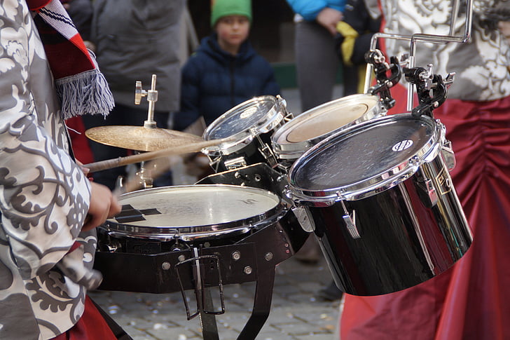 trommer, Karaoke, musiker, figur, nar, haestraeger, karneval
