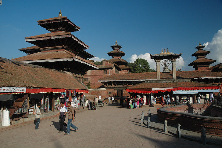 Nepal, Kathmandu, buddhisme, pagoder, arkitektur, bygge, landemerke