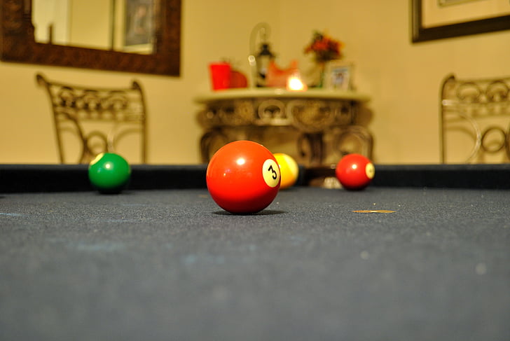 pool, billiards, red ball