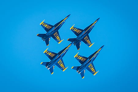 Blue angels, Jet, bojovník, Navy, vojenské, lietadlo, vzduchu