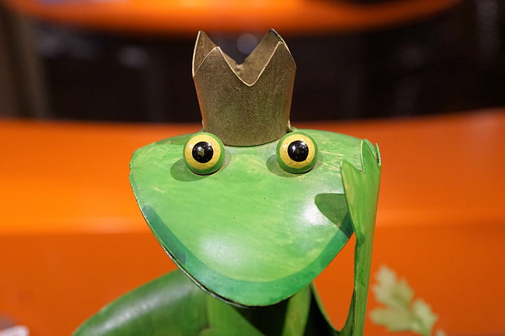 frog, king, green, figure, märchem, prince, eyes