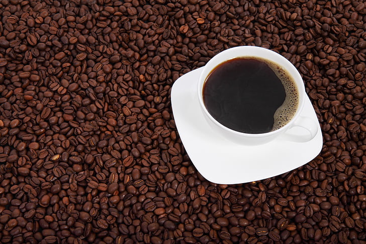 begudes, cafeïna, cafè, grans de cafè, Copa, beguda, tassa