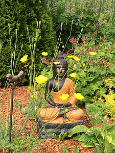Hoa, yên bình, tác phẩm điêu khắc, con số, Phật giáo, Zen, thanh thản