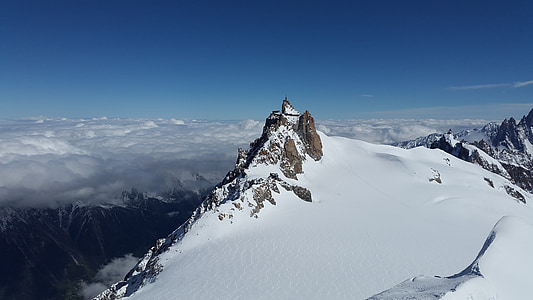 Aiguille du midi, Chamonix, horskej stanice, vysoké hory, hory, Alpine, Summit