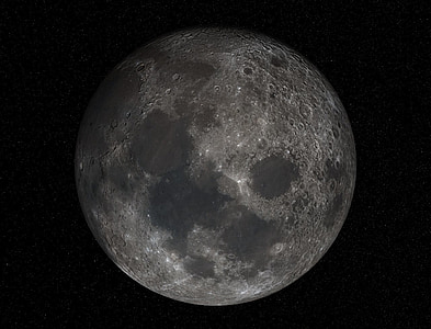 Lune, pleine lune, cratère, Maare, impact de météorite, compagnon de la terre, Terre