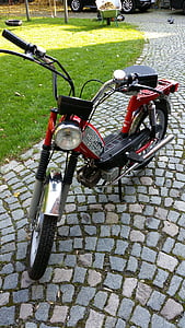 motorcycle, moped, hercules, means of transport, two wheeled vehicle, vehicle, classic