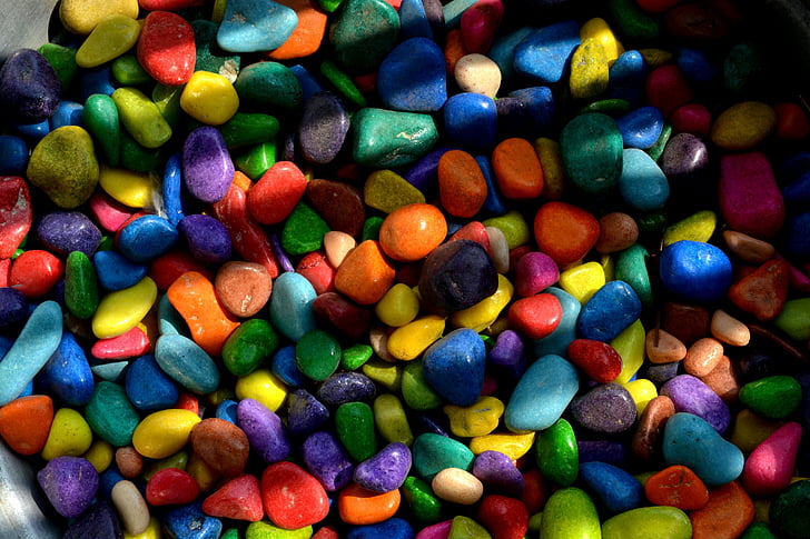 skaly, kamene, farebné, farebné, kamienky