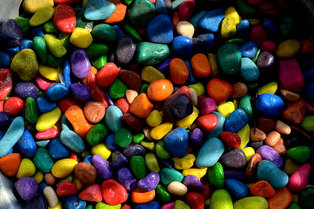 pedras, pedras, colorido, colorido, seixos