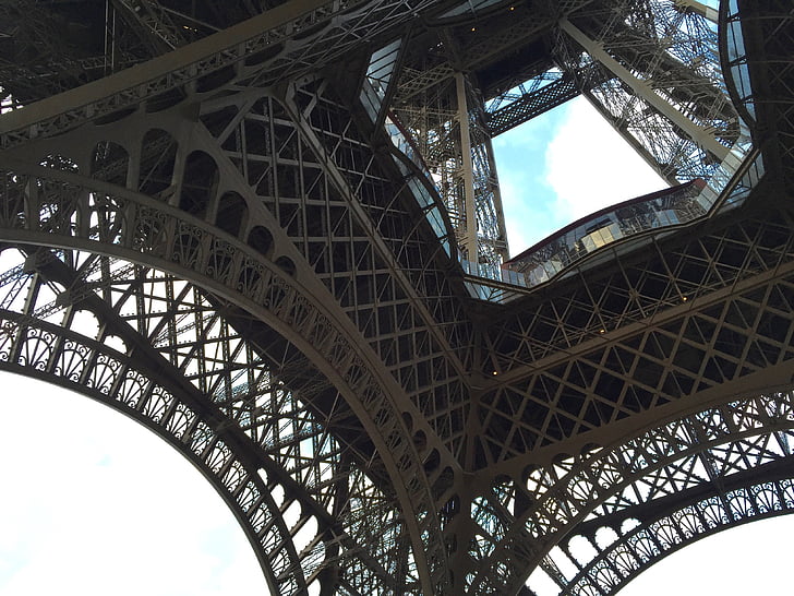 Eiffeltårnet, stål, arkitektur, Frankrike, kunst av ingeniørkunst, Paris, landemerke