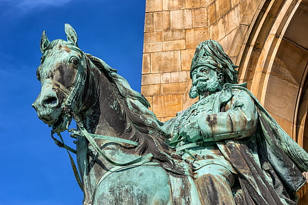 kaiser wilhelm, monument, hagen, reiter, equestrian statue, artwork, imposing