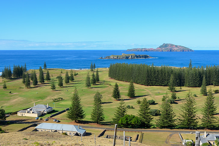 Norfolk island, eilanden, landschap, landschap, weergave