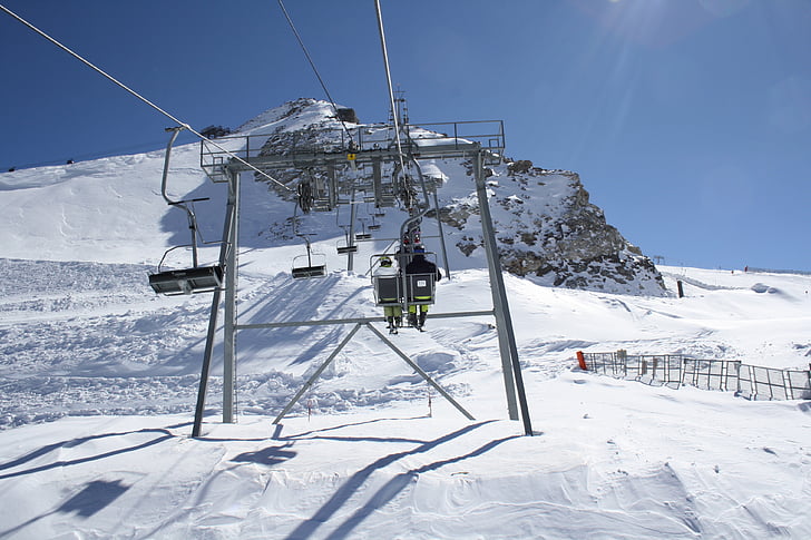 Ski lift, l'hivern, alpí, Zillertal
