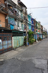 Banguecoque, Tailândia, arquitetura, cidade, urbana, Cor, rua