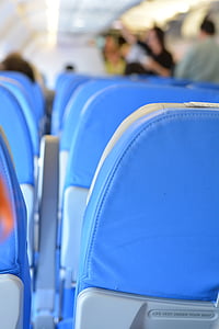 sedačky, letecká společnost, židle, řádky, Fly, hospodářství, cestování