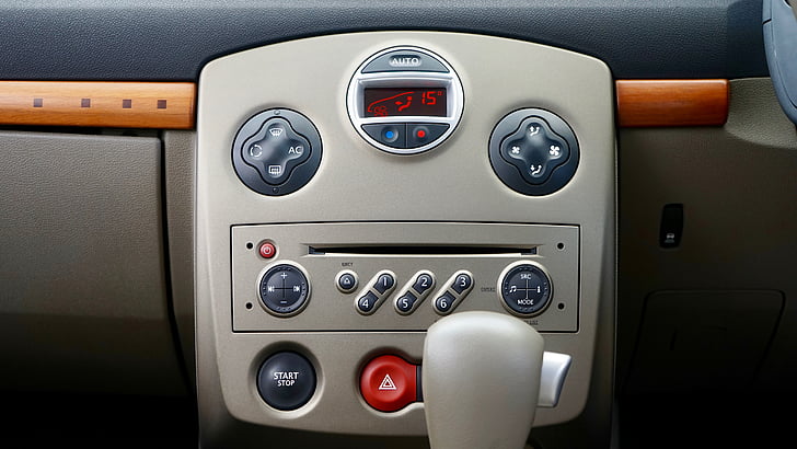 àudio, auto, automàtica, l'automòbil, automoció, botons, cotxe