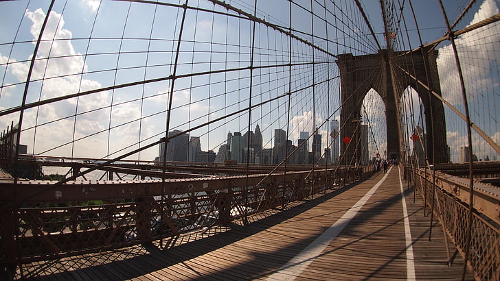 Brooklyn bridge, New york, bezoekplaatsen, Landmark, attractie, New york city