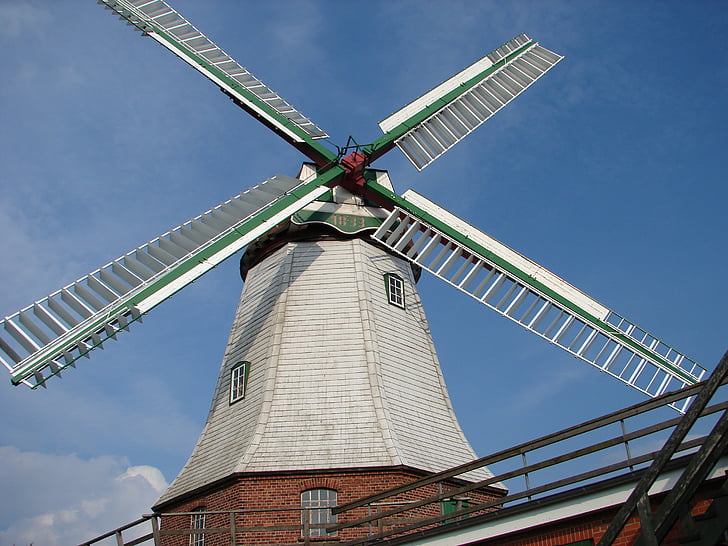 Mill, Windmill, Holland, arkitektur, gamla, kulturer
