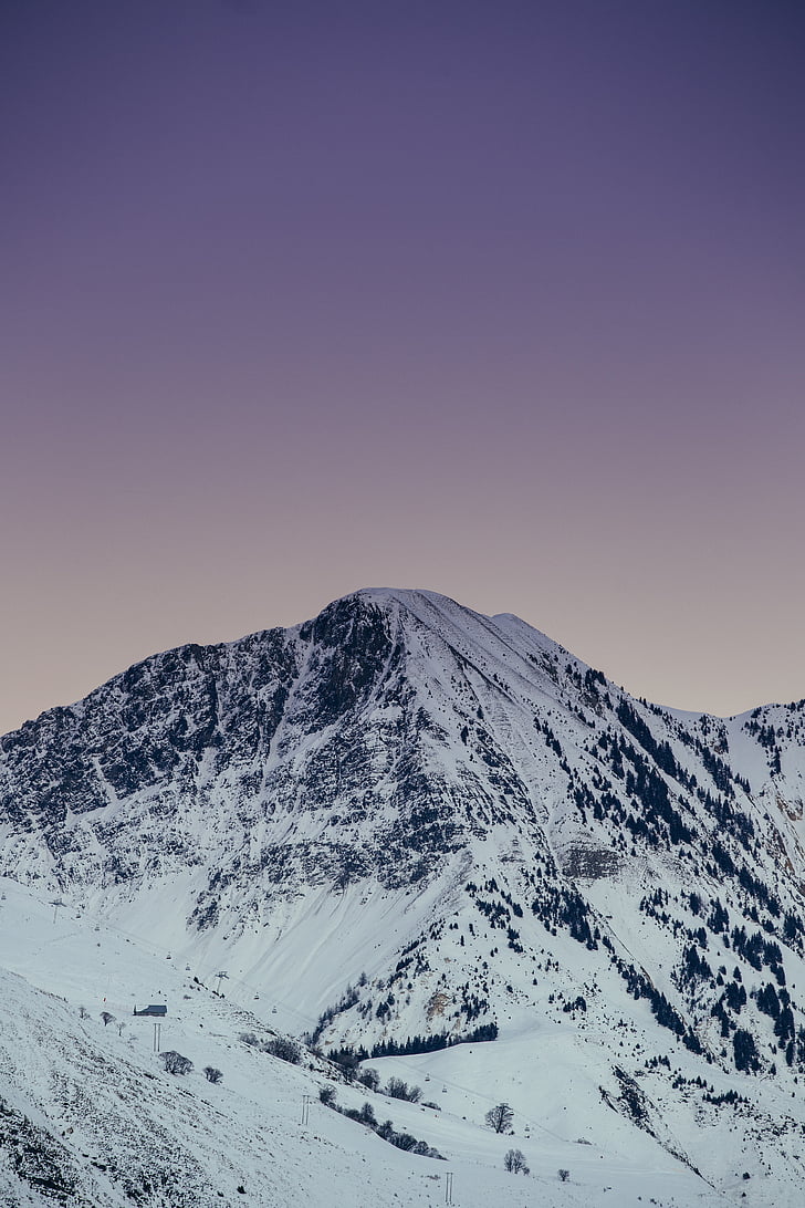 mägi, Peak, tippkohtumine, lumi, talvel, loodus, Vaade
