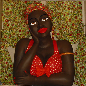 μαύρο, κούκλα, άγαλμα, παράθυρο, Φλέρτ, γυναίκα, Bahia