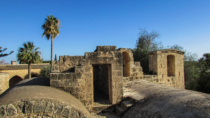 Кипр, Айя-Напа, Монастырь, средневековый, Церковь, Крыша, Архитектура