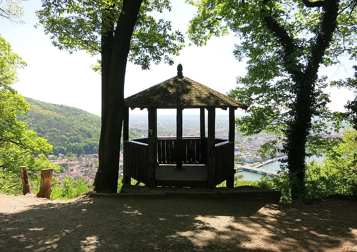 Heidelberg, philosopher's path, Outlook, vandreture, natur, udendørs, træ - materiale
