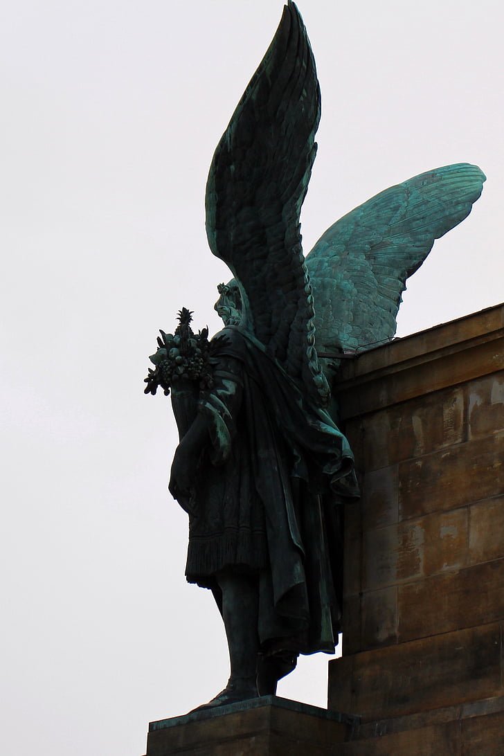 angel wings, wing, angel, figure, statue, sculpture, bronze
