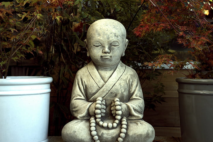 Đức Phật, Sân vườn, bức tượng, Châu á, tôn giáo, thiền định, thờ phượng