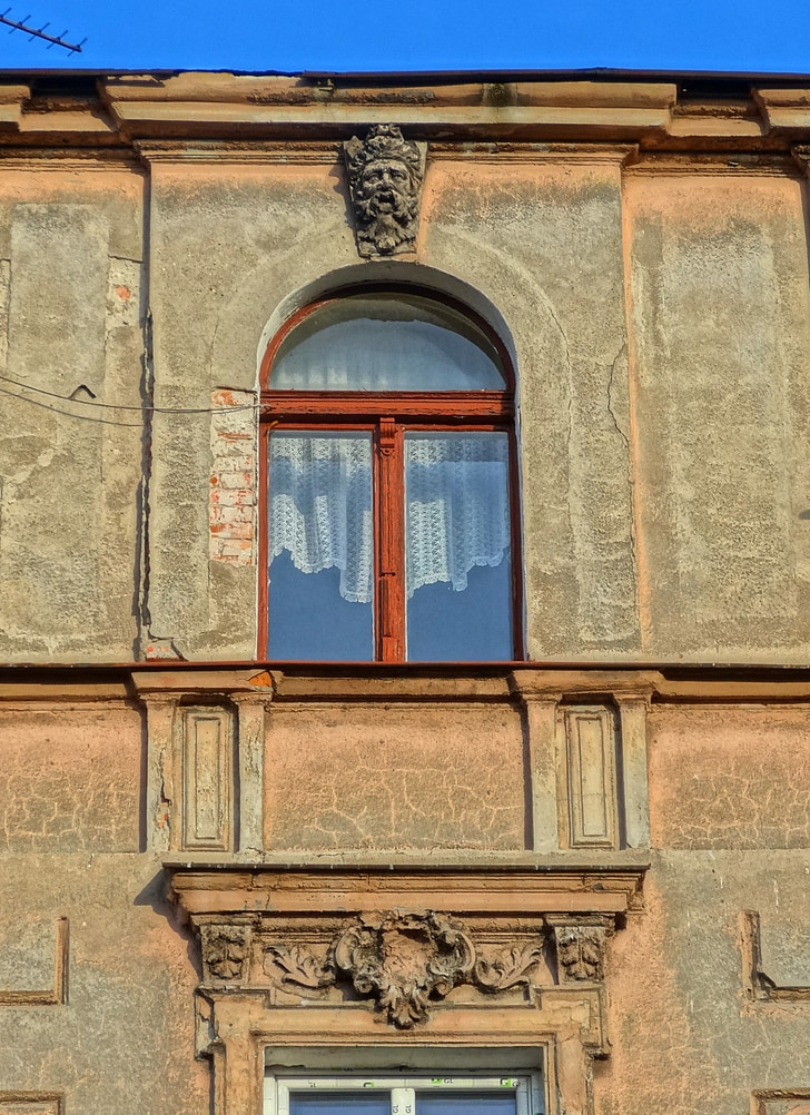 Bydgoszcz, budynek, okno, Relief, fasada, Architektura, Dom