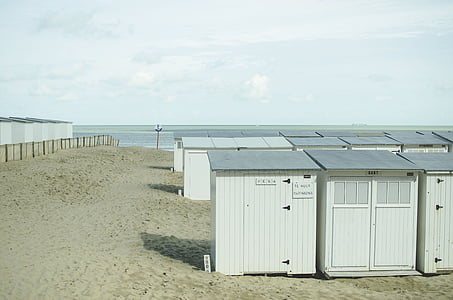 παραλία, άμμο αμμόλοφος, σπίτι, Βέλγιο
