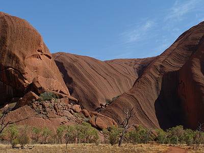 Australien, Uluru, ayersrock, OutBack, Ayers rock, landskap, stäppen