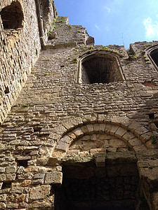 slott, sten, Wales, historia, medeltida, historiska, byggnad