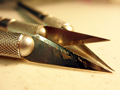 coltello, bisturi, lame, Sharp, lama, in acciaio, metallo