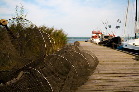 Web, more, Port, opakované použitie, člny, Boardwalk, Baltského mora