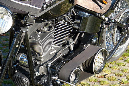 Vantilatör kayışı, Motosiklet, Harley davidson, siyah, motor, kült, iki tekerlekli araç