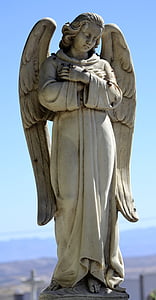 kirkegård, Angel, skulptur, grav, marmor