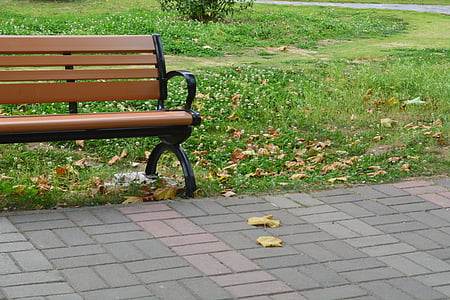 seat, grassland, public seating, bench, park, park - man made space, absence
