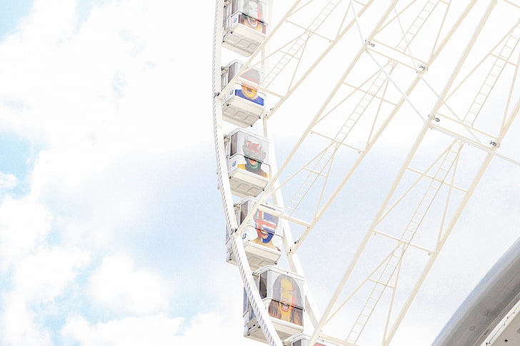 công viên giải trí, Ferris wheel, bầu trời, kiến trúc, ngành xây dựng