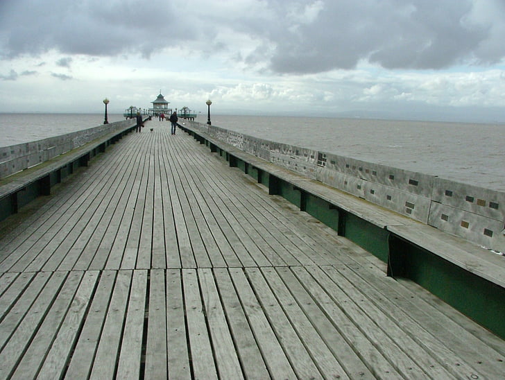 Pier, Boardwalk, more, Vonkajší, pokojný, vody