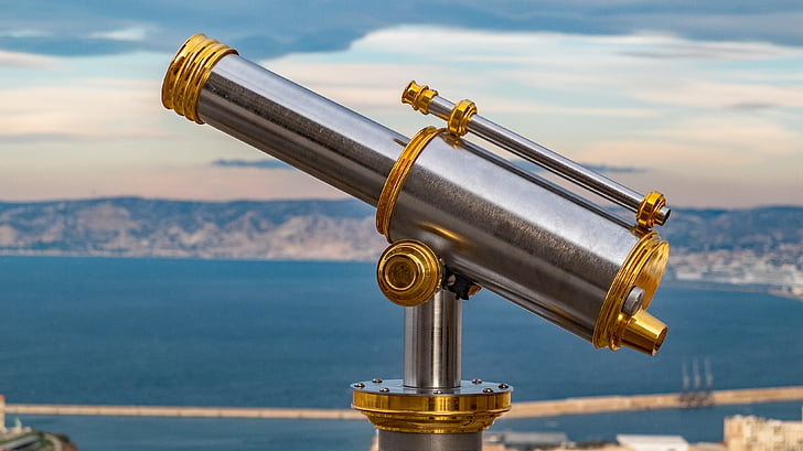 telescopio, campo-cristal, Spyglass, óptica, enfoque, binoculares, buscando
