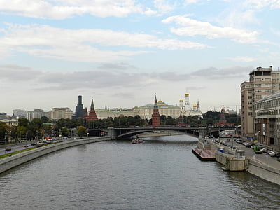 Moskow, Red square, Sungai Moscow, pemandangan, kremlin, Sungai, Sungai Thames