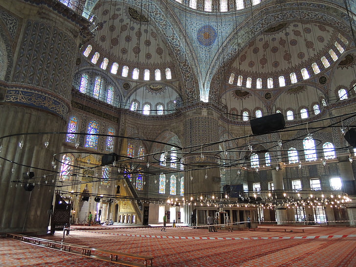 Turkija, Stambulas, mečetė, Mėlynoji mečetė, mėlyna, stiklo, tikėjimas