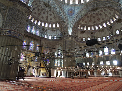 Turquia, Istambul, Mesquita, Mesquita Azul, azul, vidro, fé