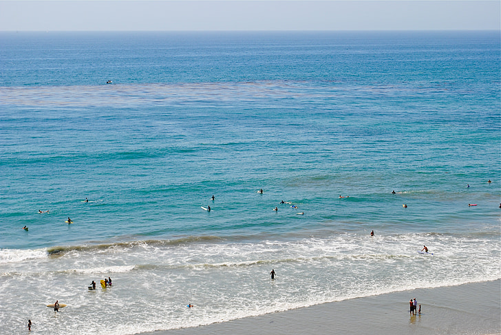 Karlowe Wary, Kalifornia, Plaża, krajobraz, Wybrzeże, Surf